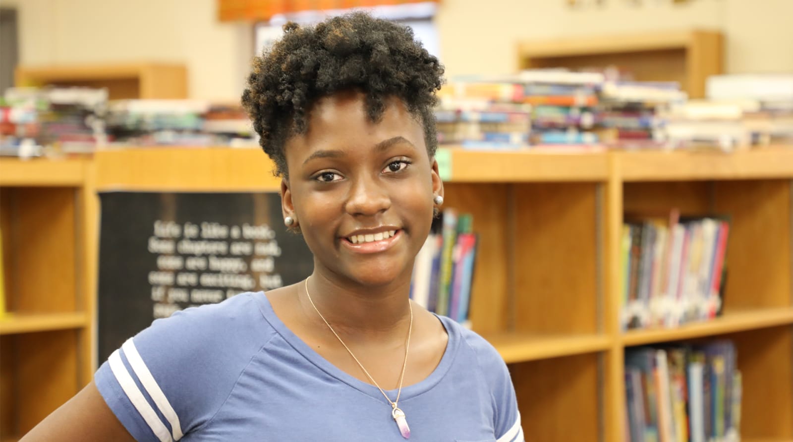 Southeast High School student smiling