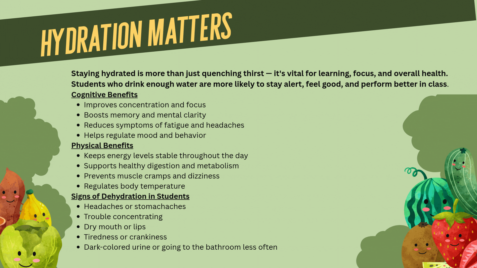 Hydration matters