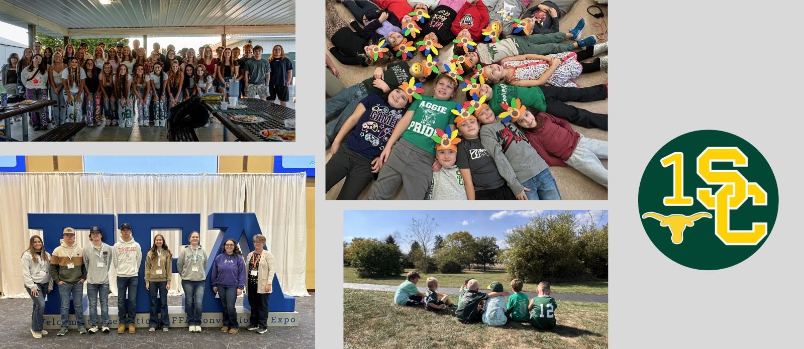picture of the Sand Creek High School sign on the front lawn with the entrance in the background