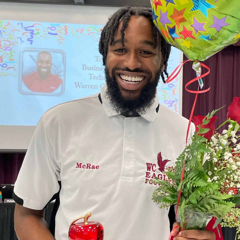 Beginning Teacher of the Year: Toriano McCrae