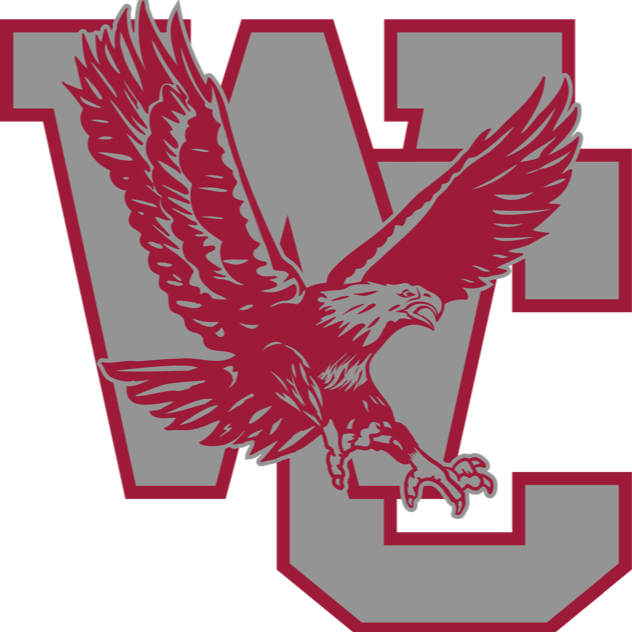 WC with an eagle flying (Warren County High School logo)