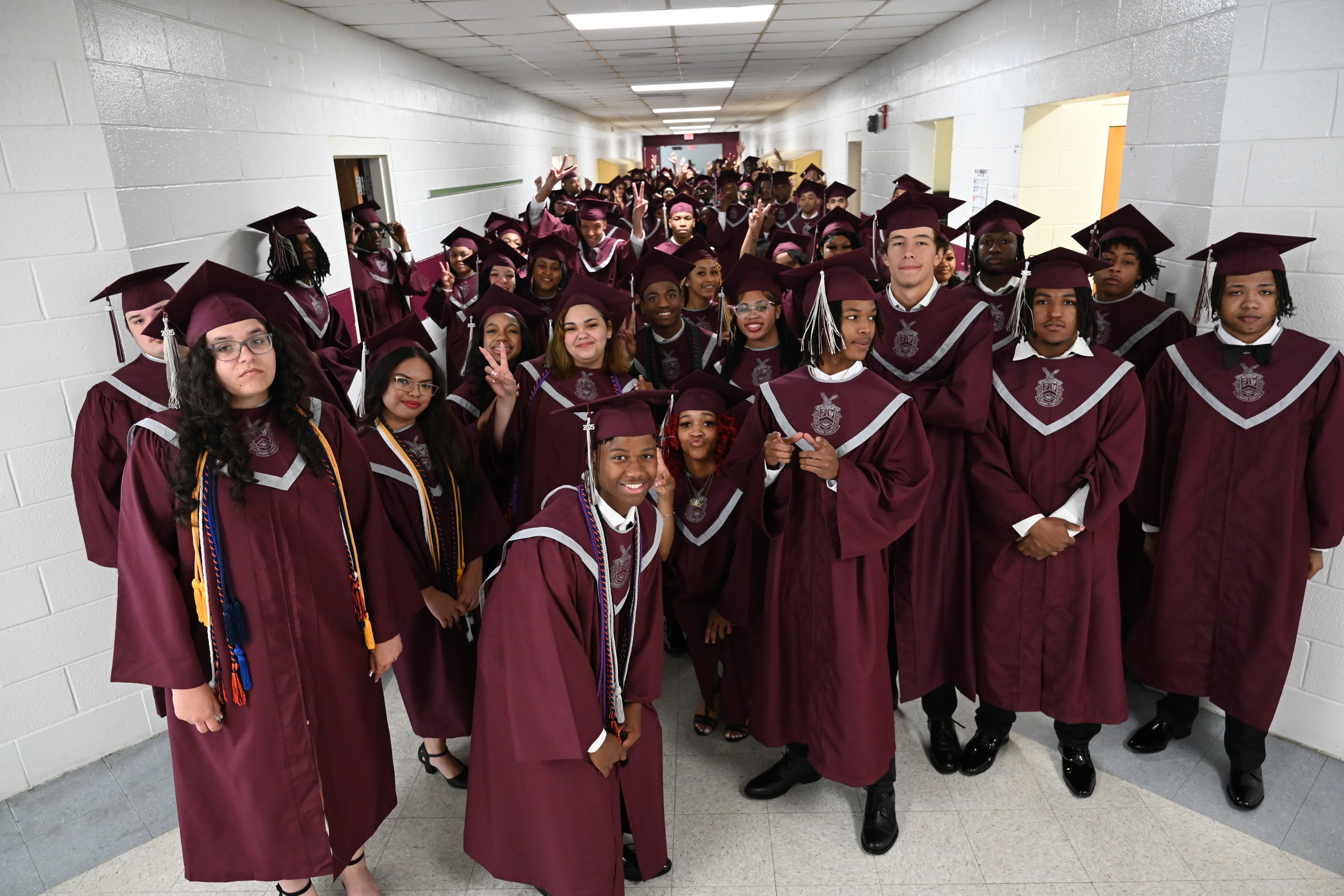 Warren County High School grads posing together for a picture