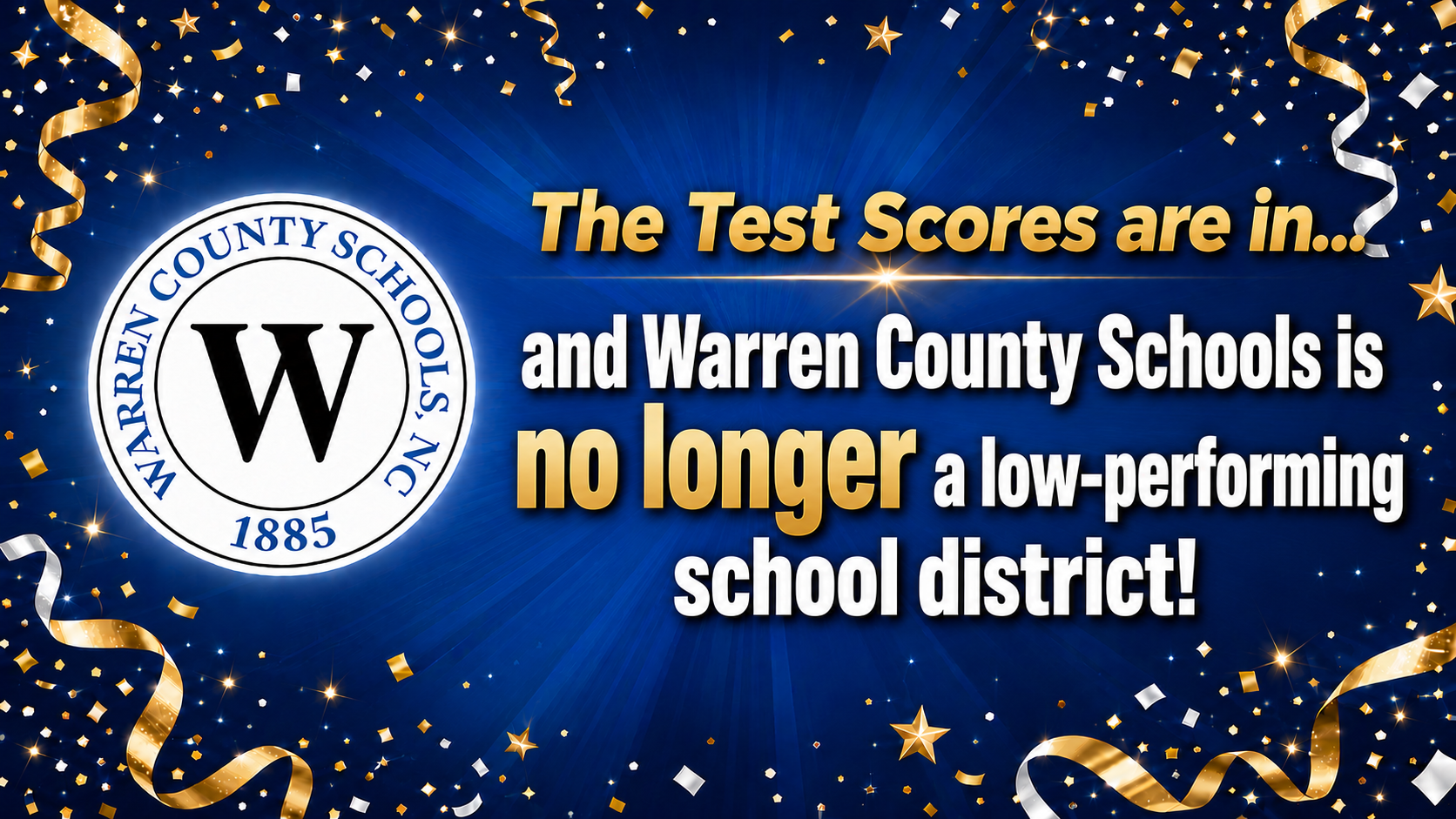 Warren County Schools No Longer Low Performing School District