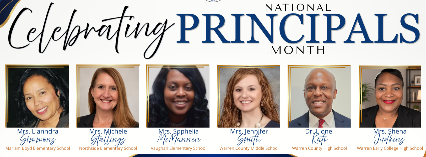 National Principals Month Warren County Schools