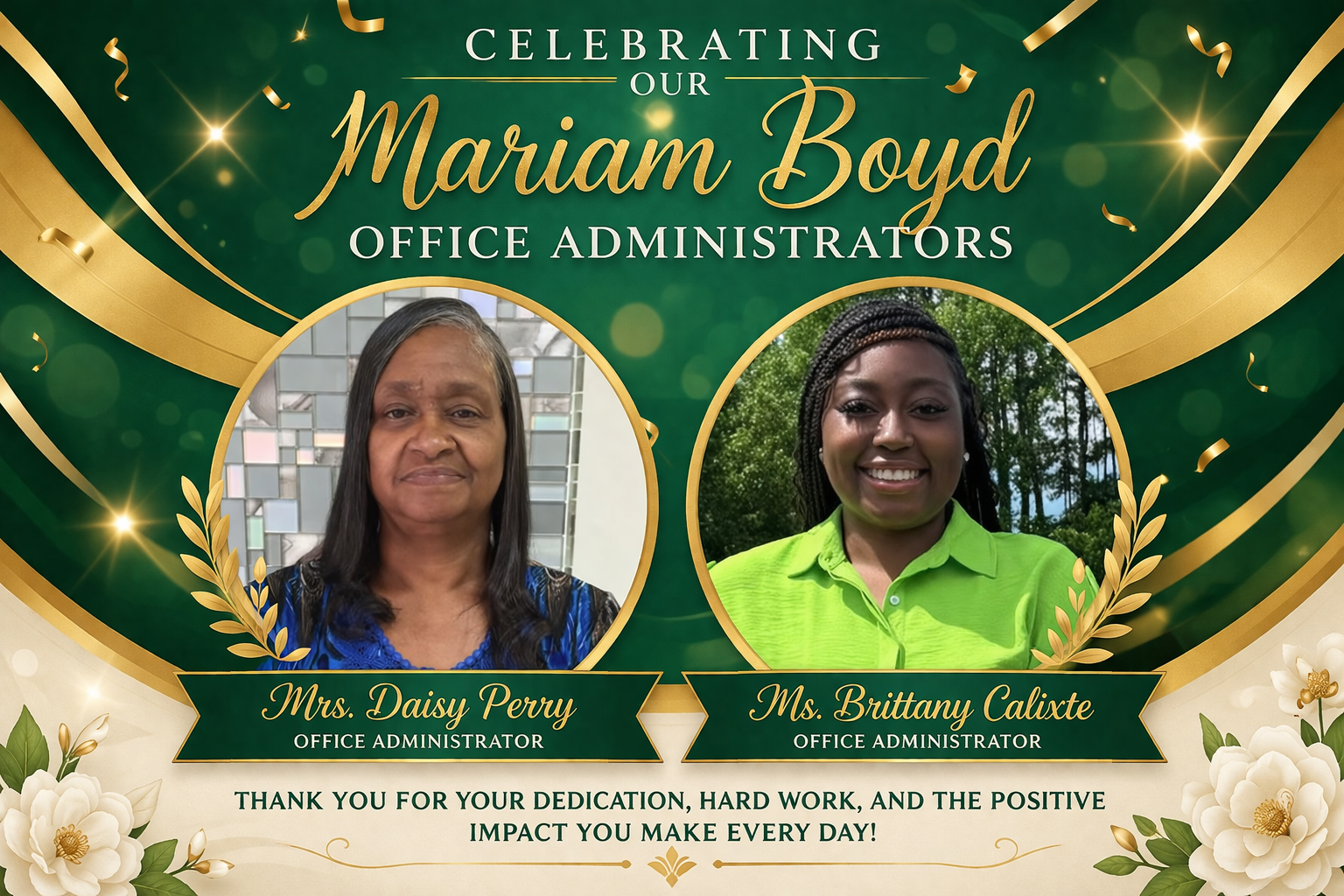 Mrs.Perry and Ms C