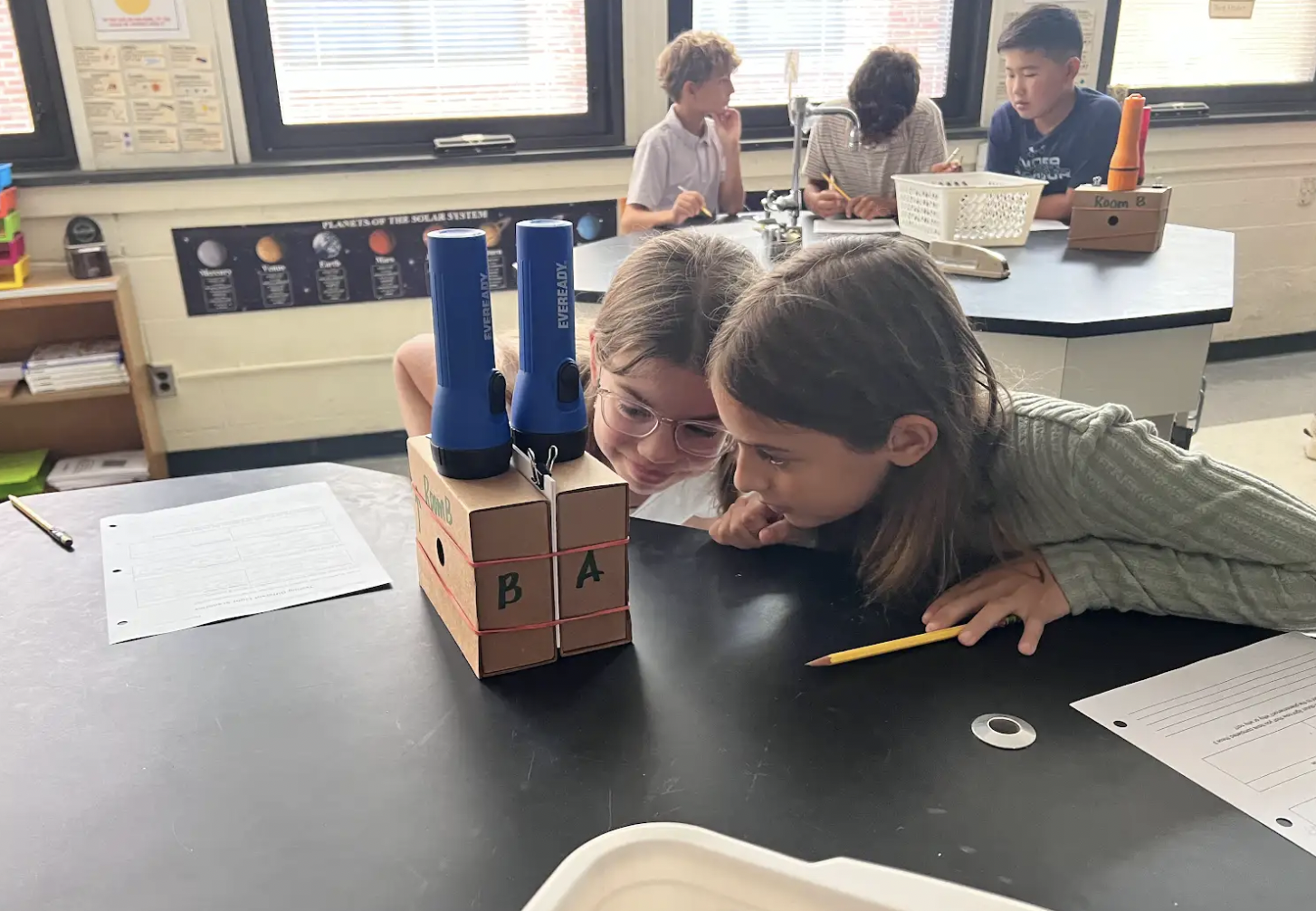 6th grade light experiment