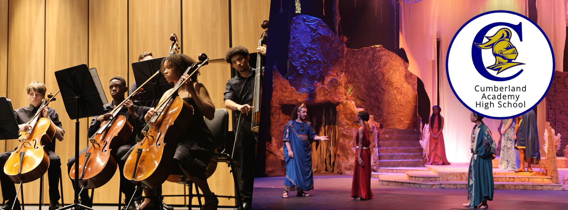 Student theatre production and orchestra
