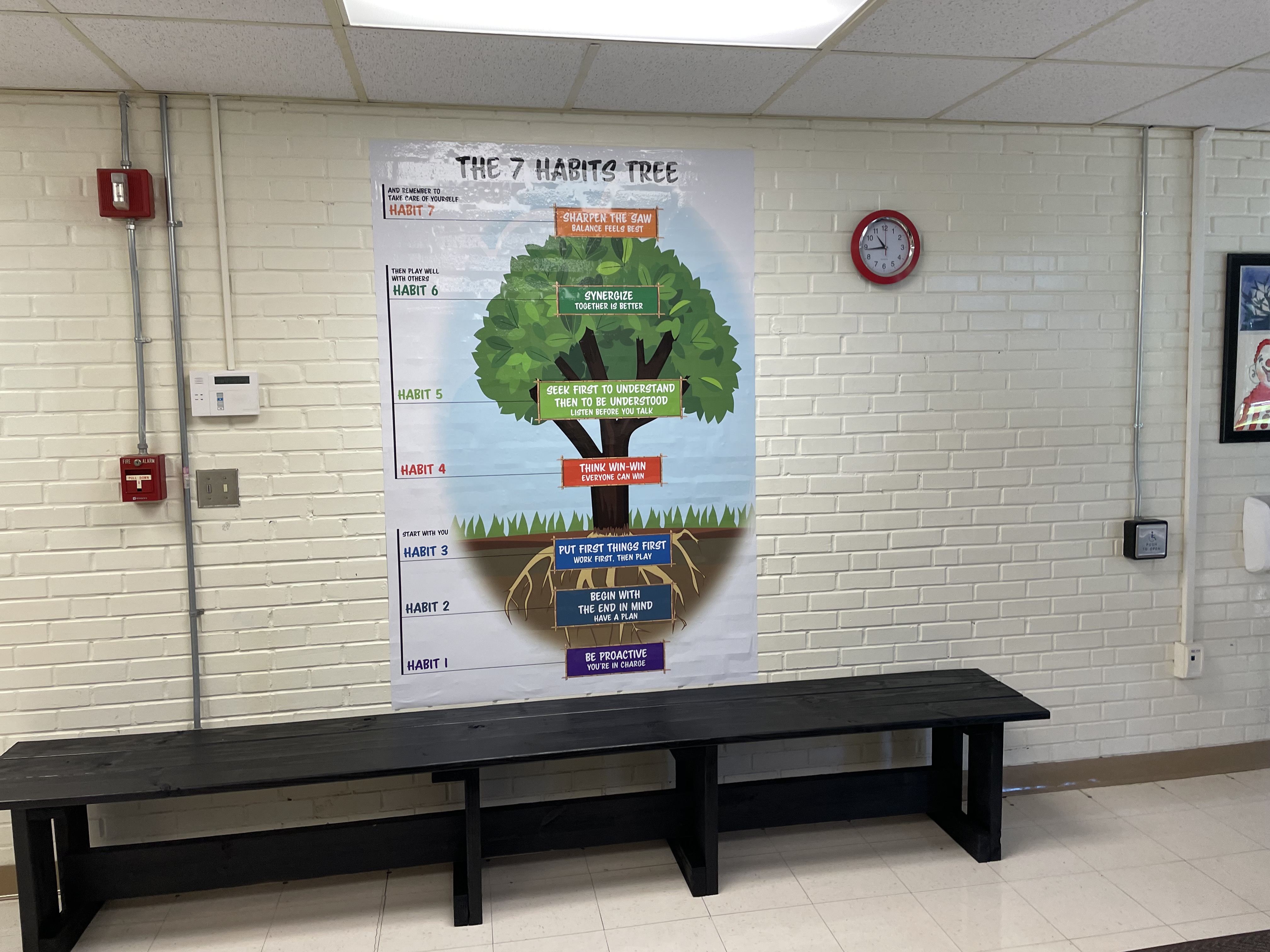 The Leader In Me 7 Habits Tree foyer display