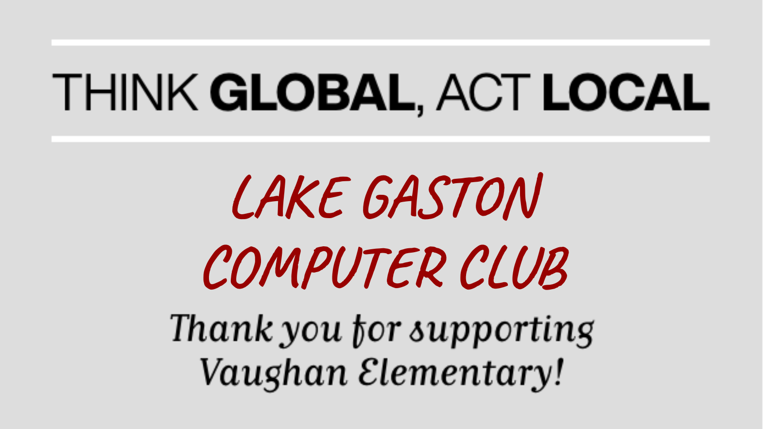 Lake Gaston Computer Club
