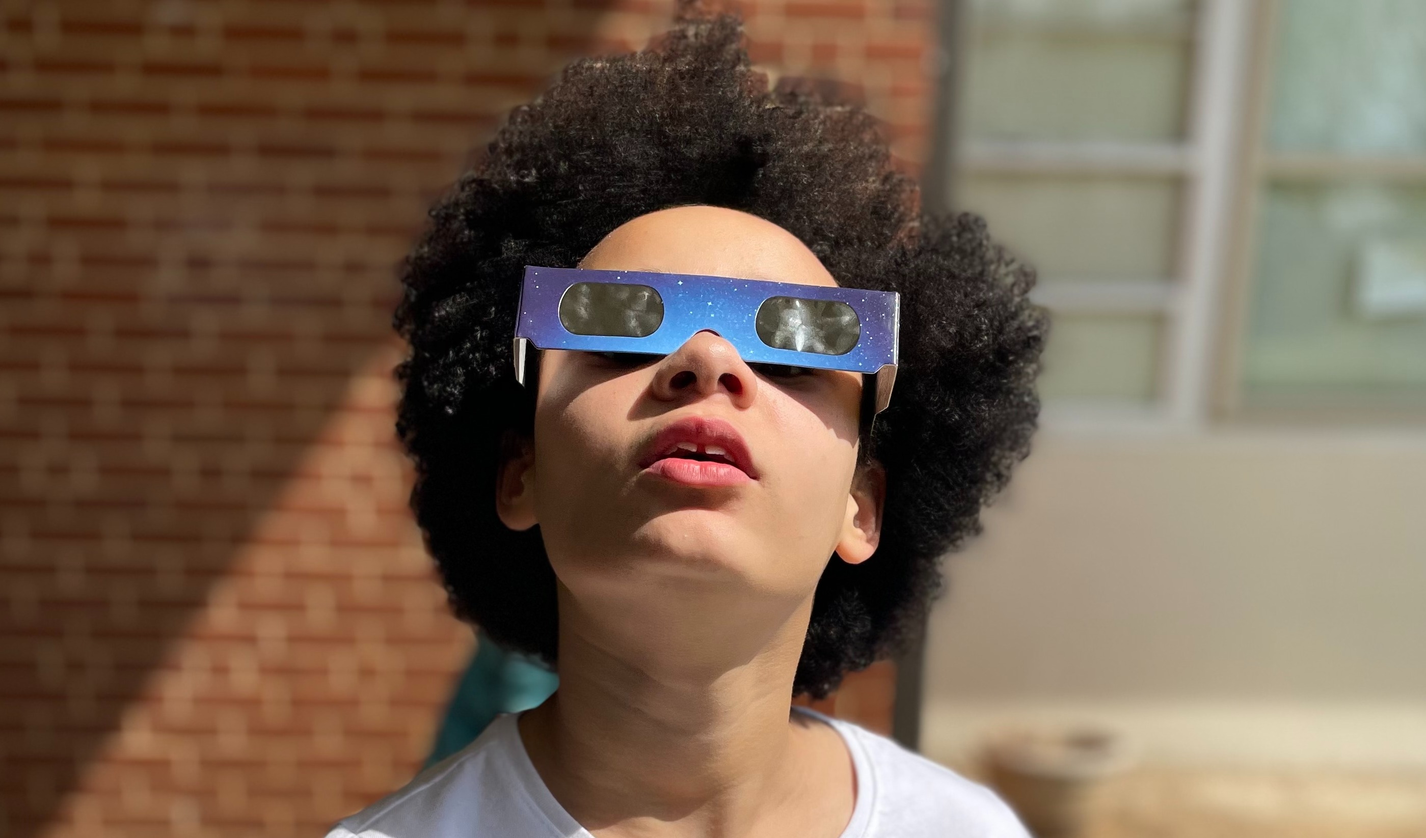 Cierra checking out the eclipse