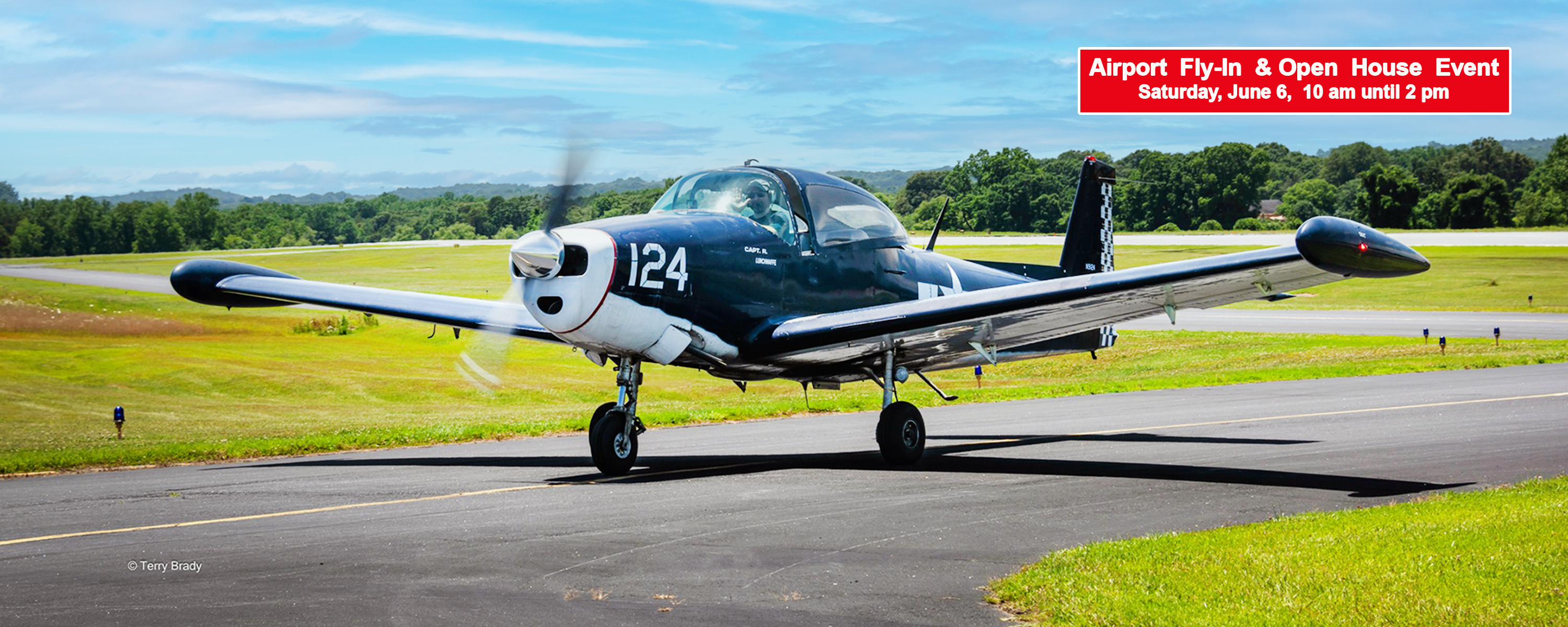 Airport Fly-In Event, small plane on runway