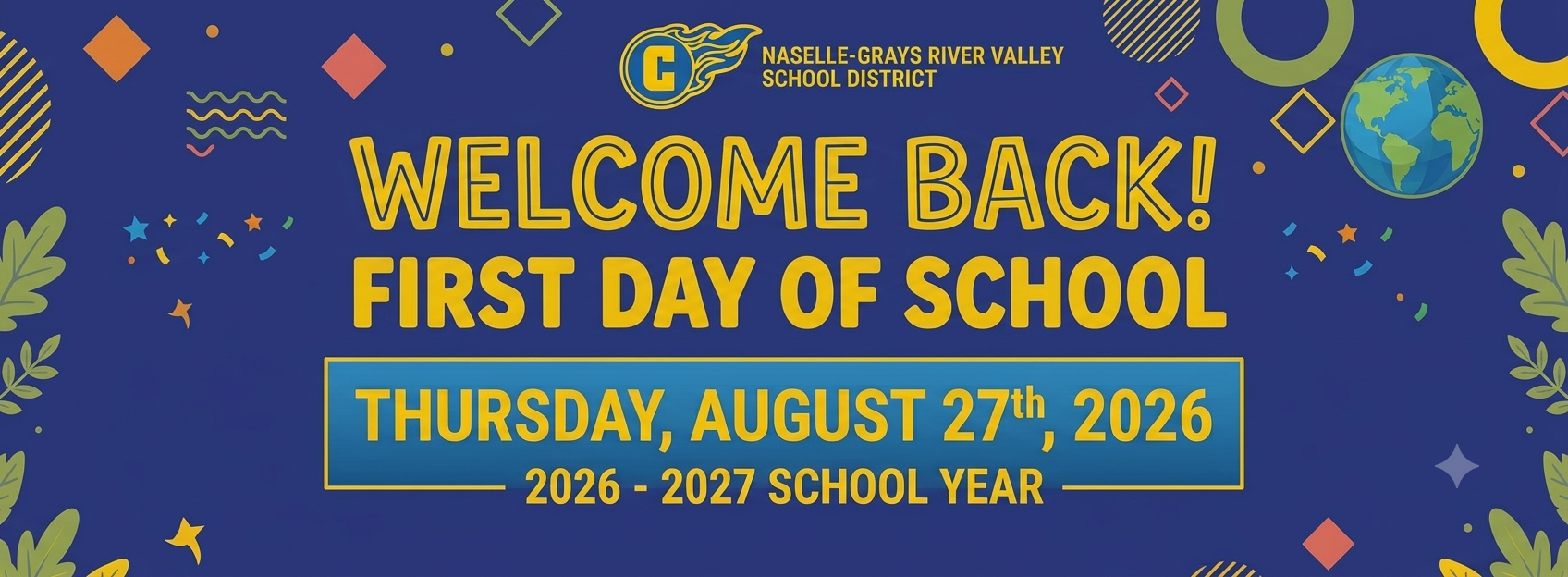 First Day of School August 27th 2026