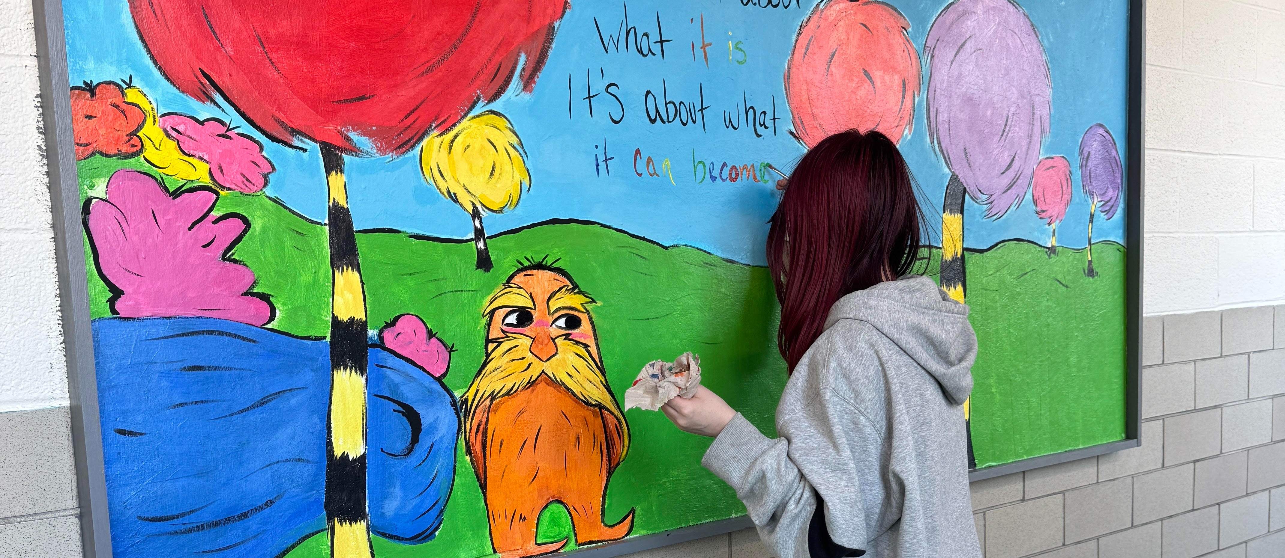 Student Creating Artwork