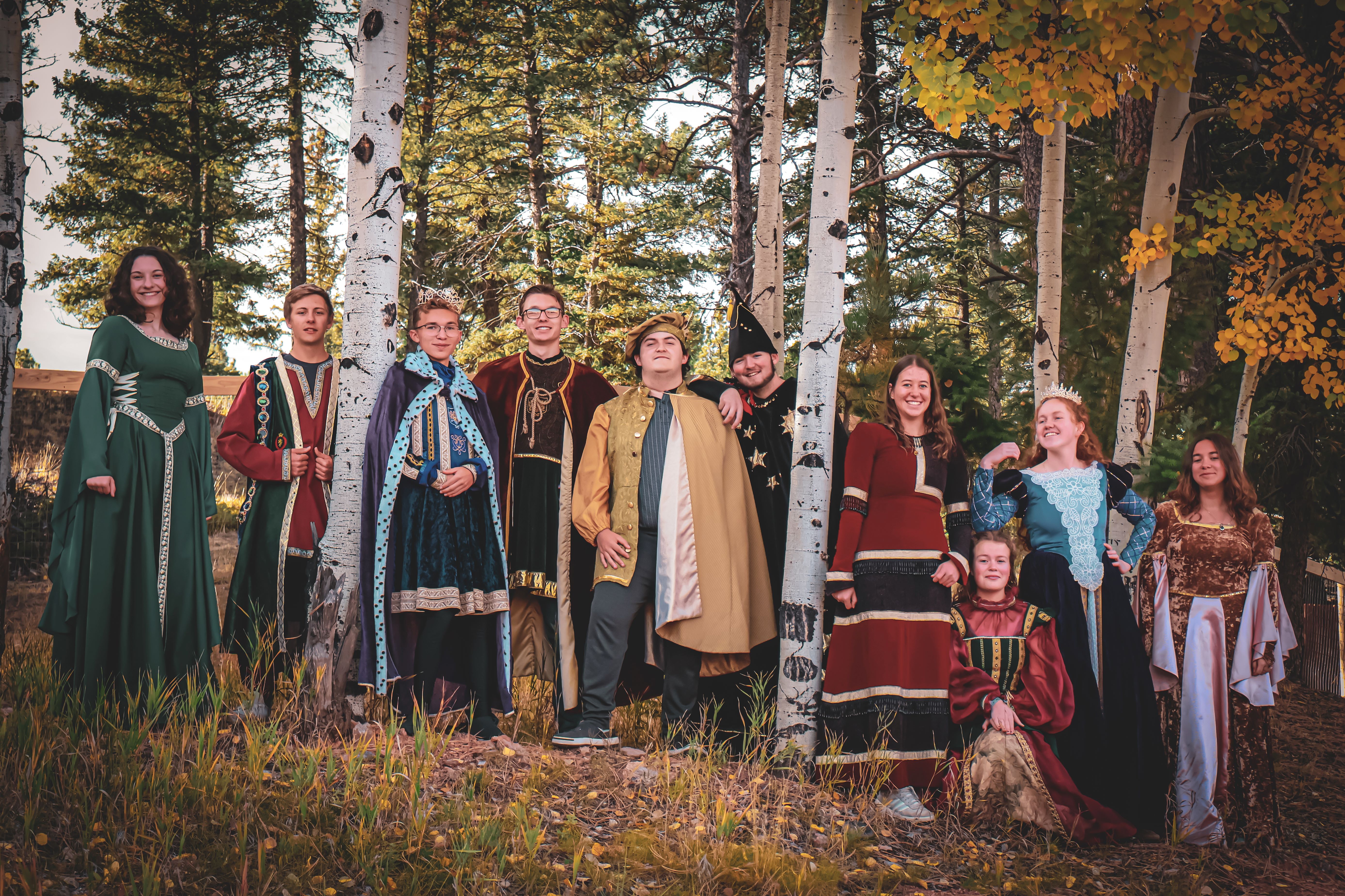 Madrigal singers in their costumes
