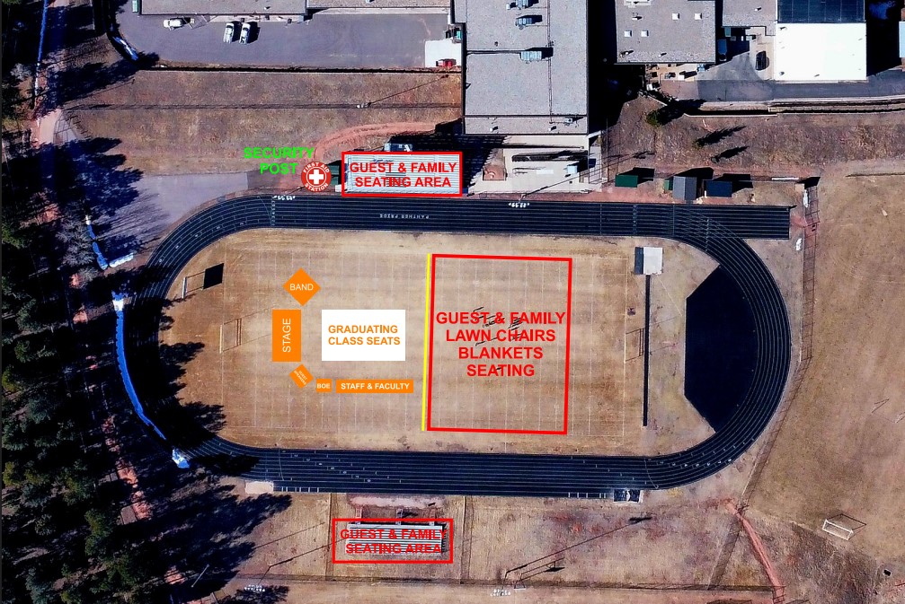 Map of the field and stadium for graduation