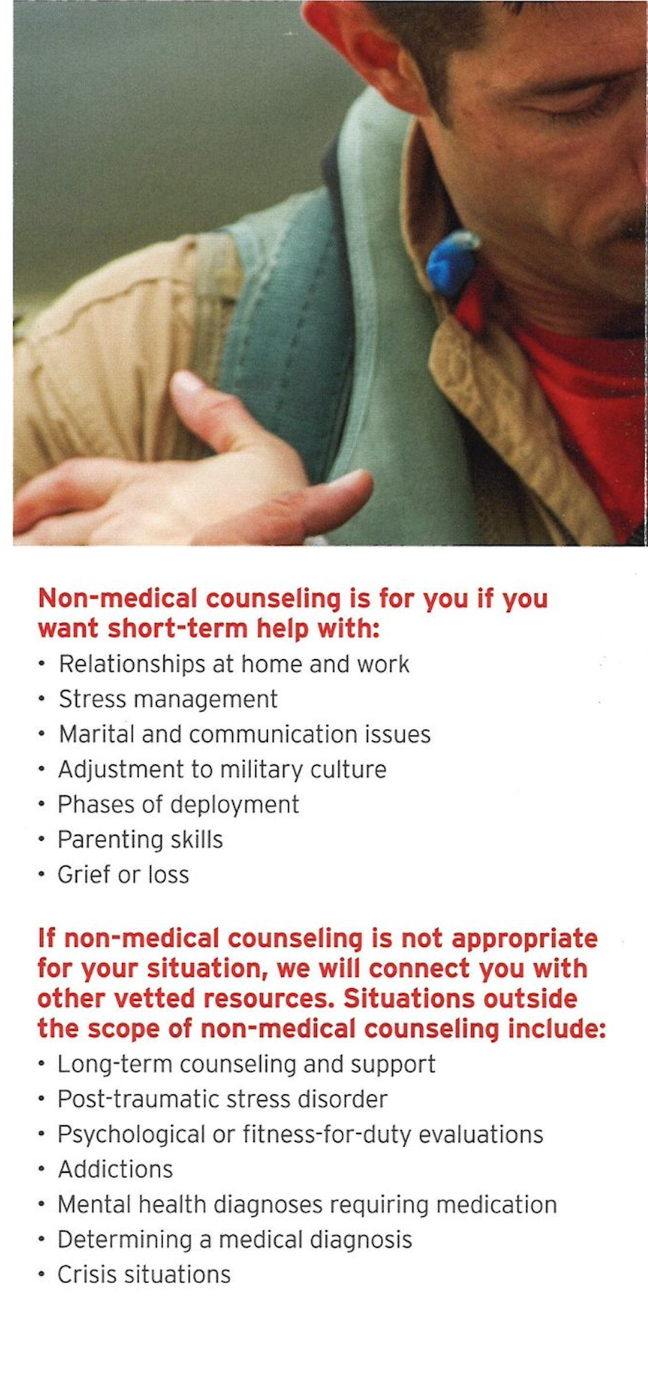 Confidential Non-Medical Counseling