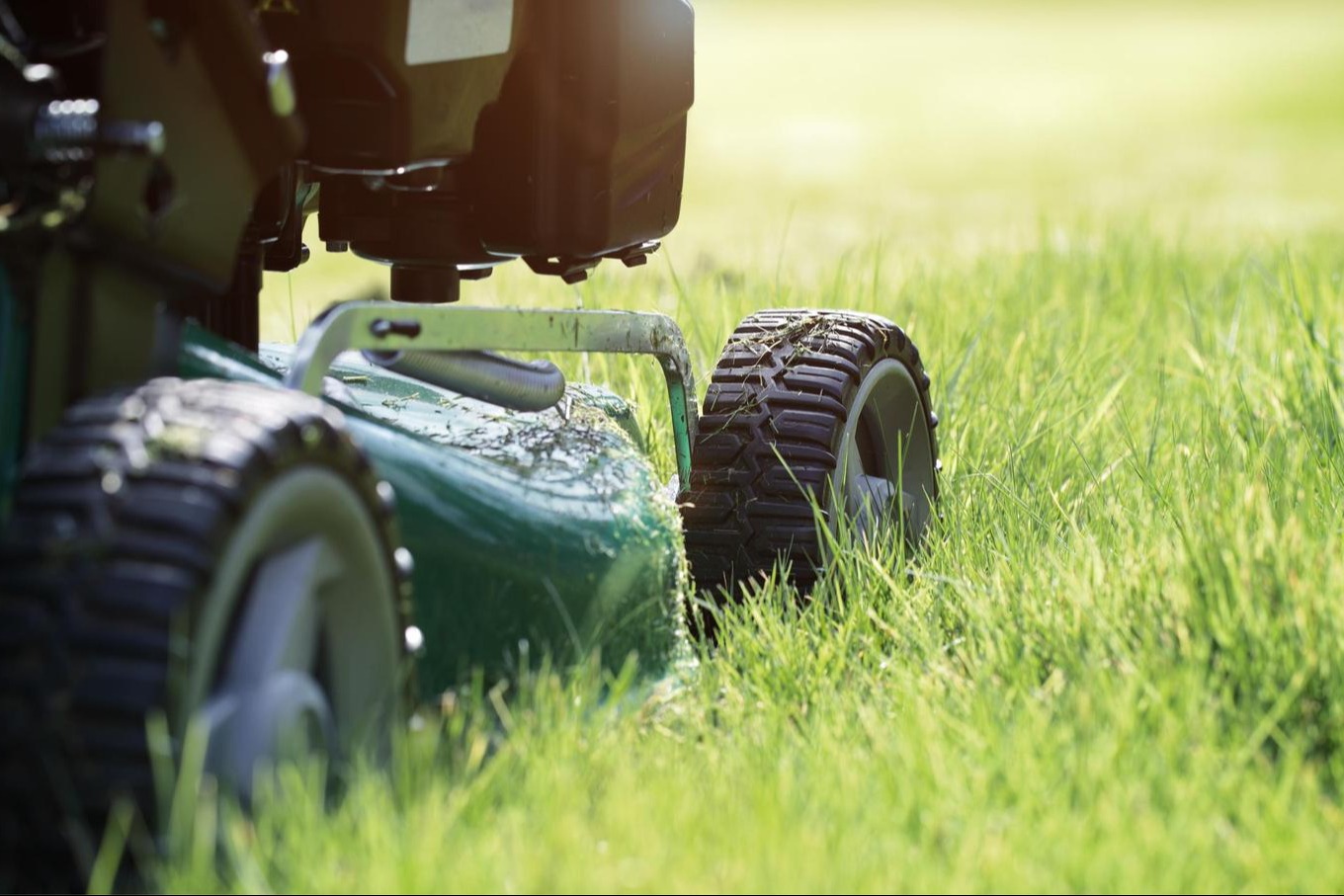 lawn mower mowing