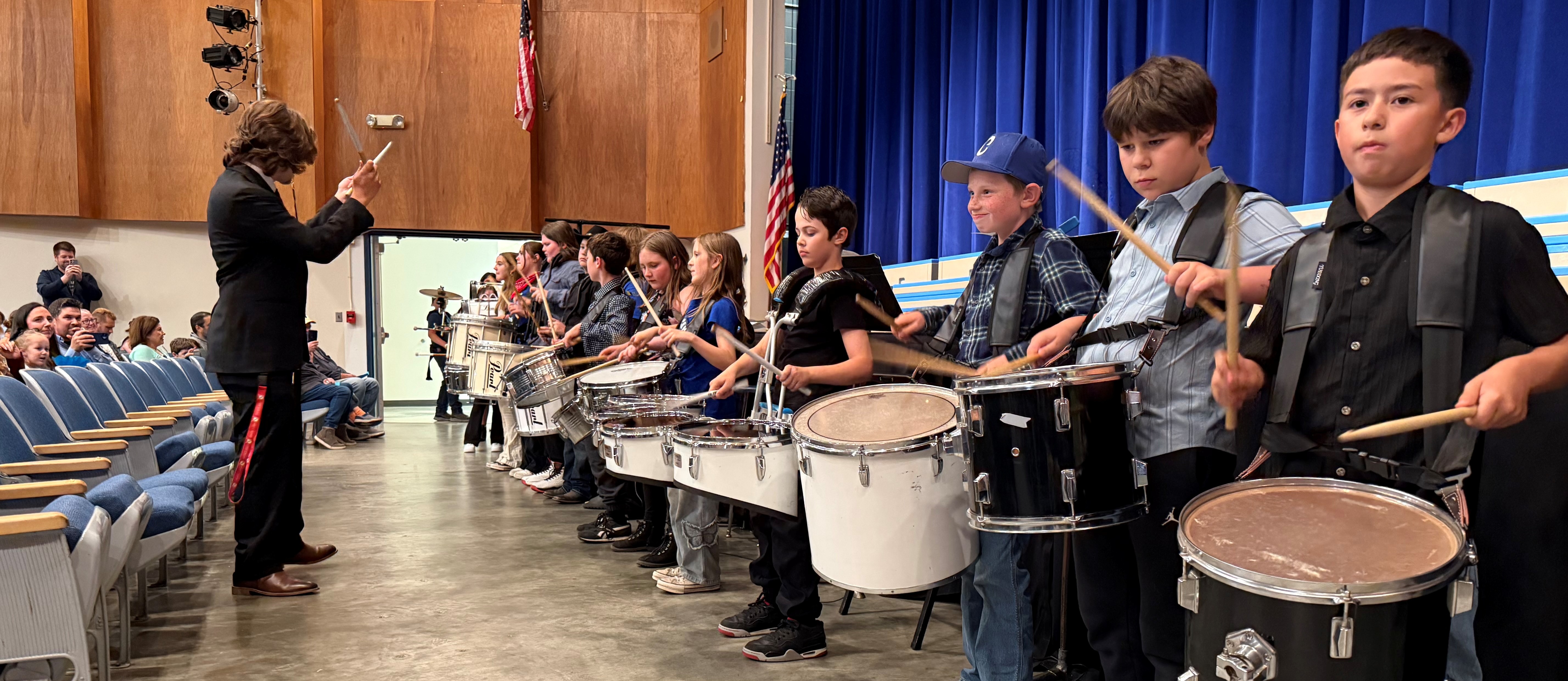 Student musicians perform for Montgomery Auditorium Dedication