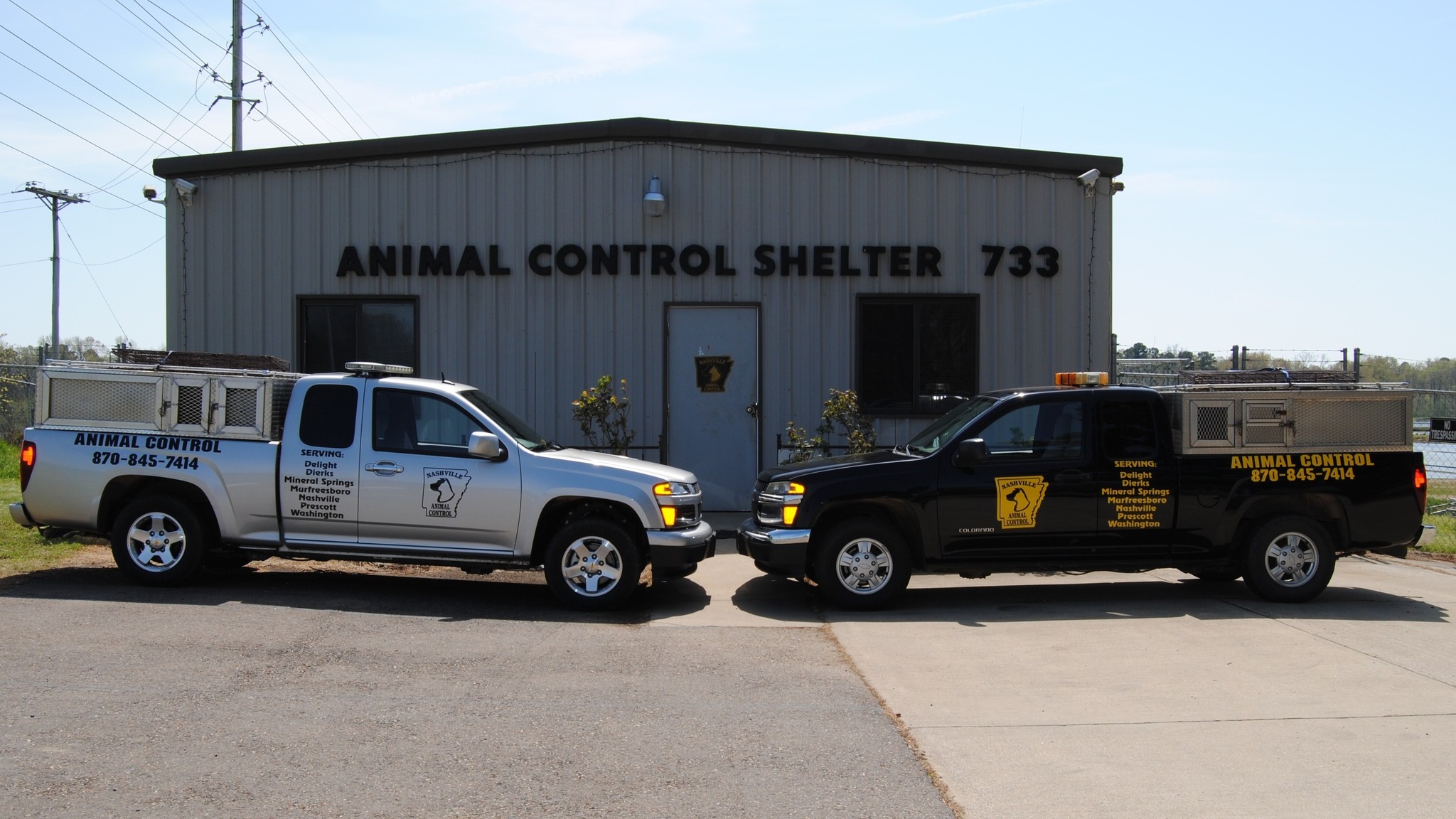 front of animal control building