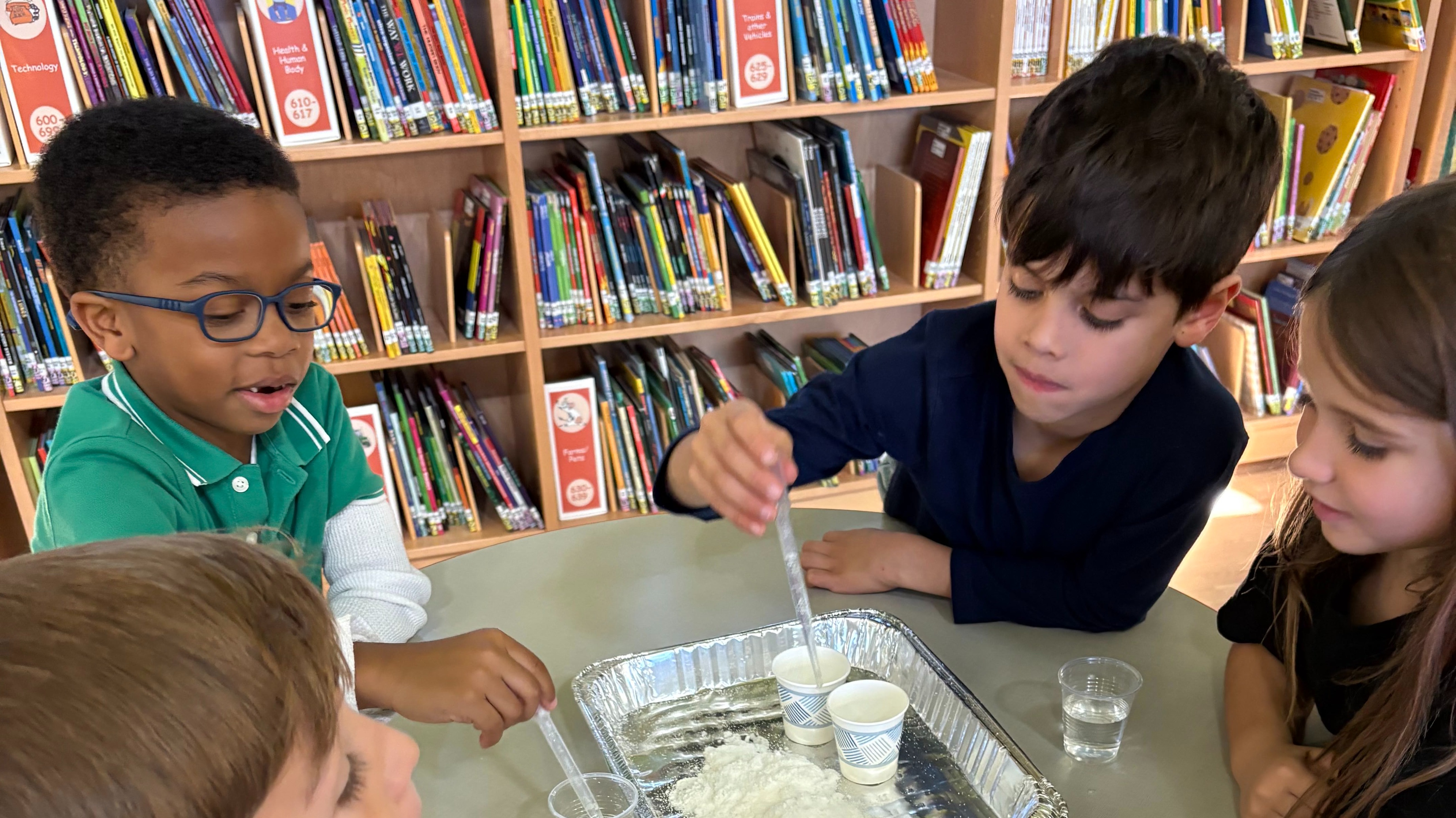 Students experimenting