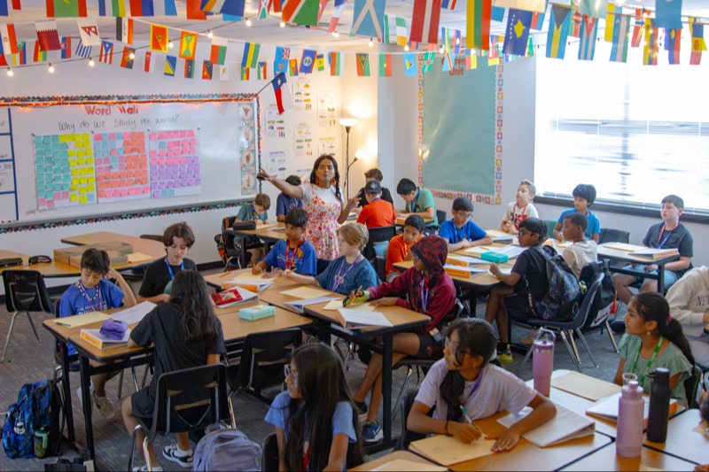 students in a classroom