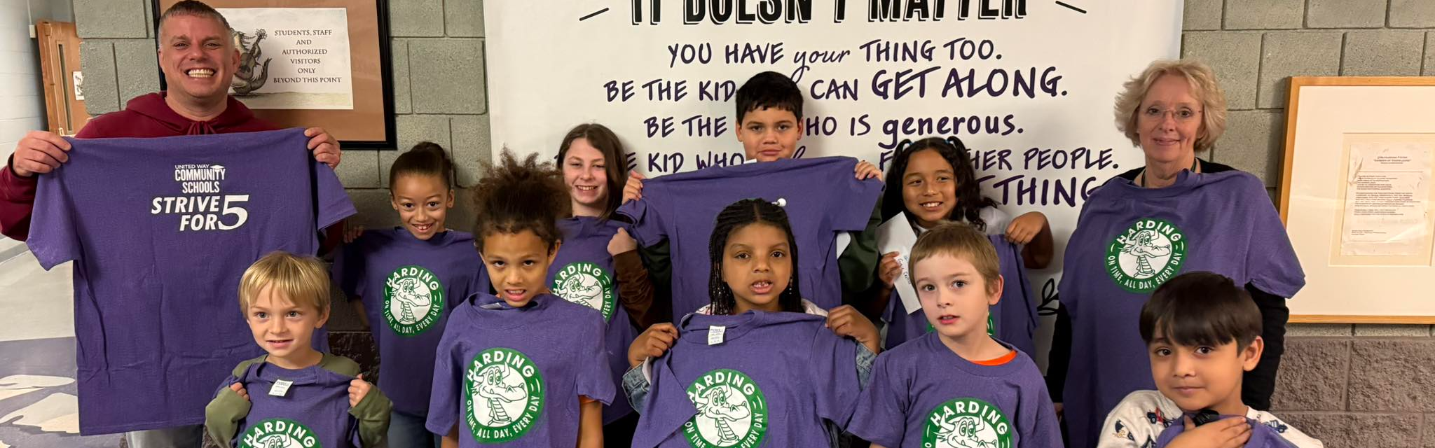 winners of the weekly strive for five attendance initiative
