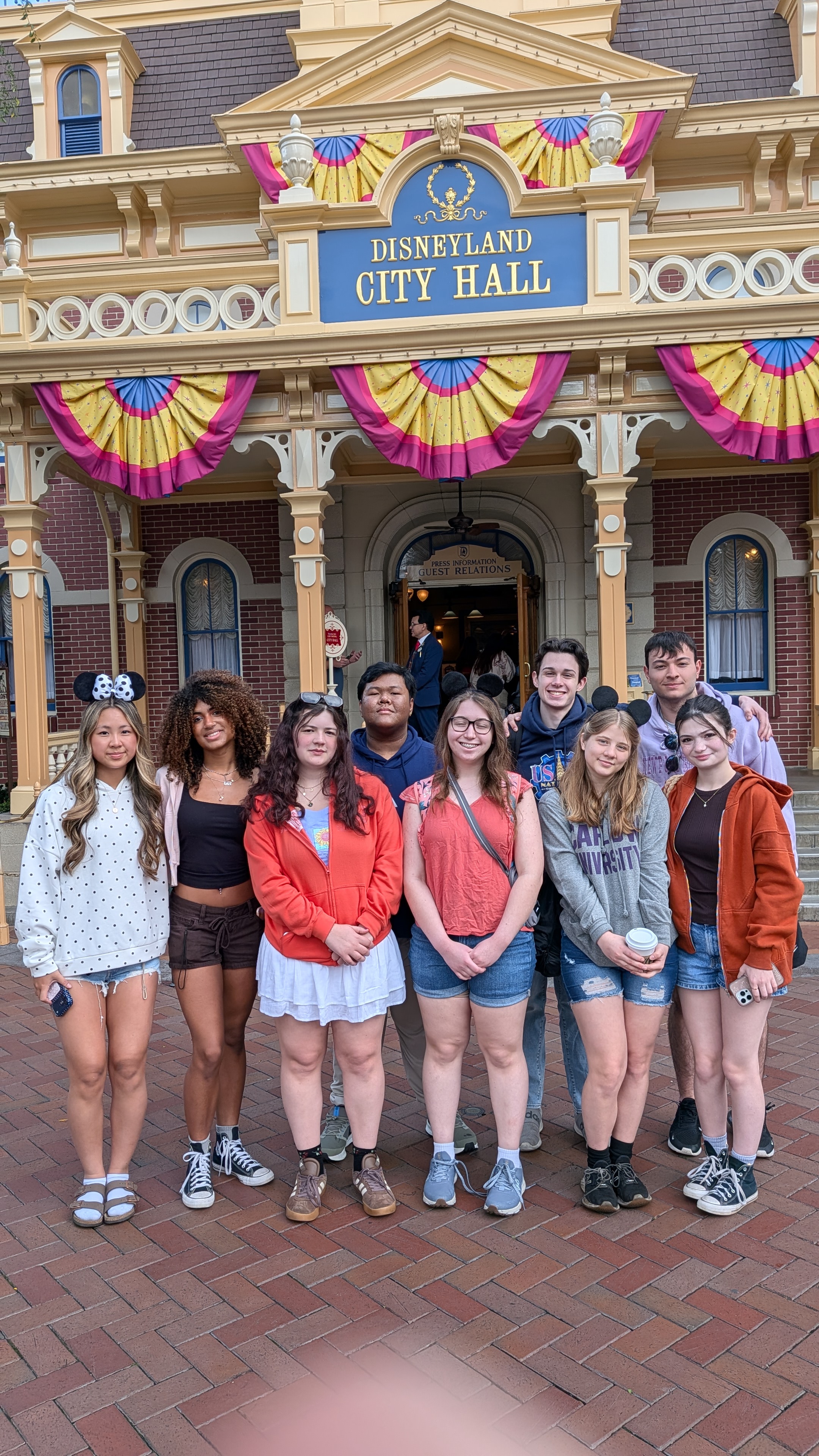 Collegiate Academy's USAD team poses for a photograph at Disneland.