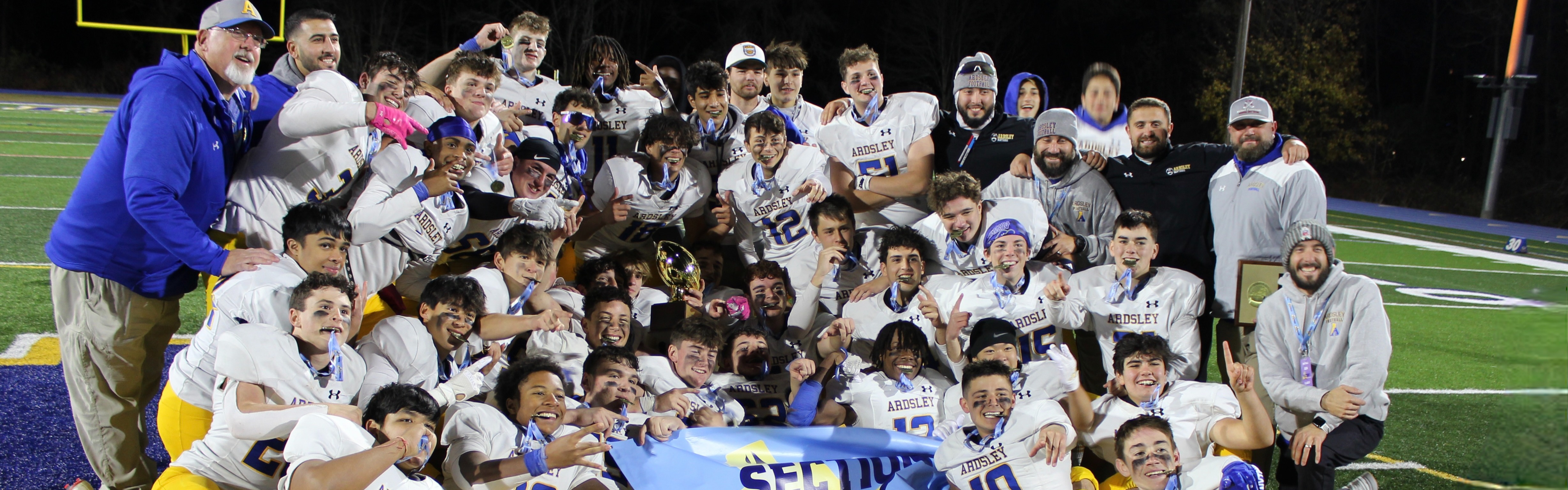 football players celebrating