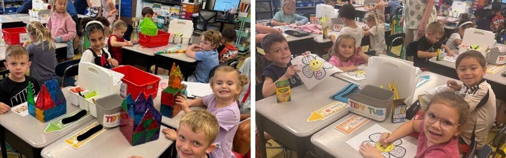 Children in classrooms