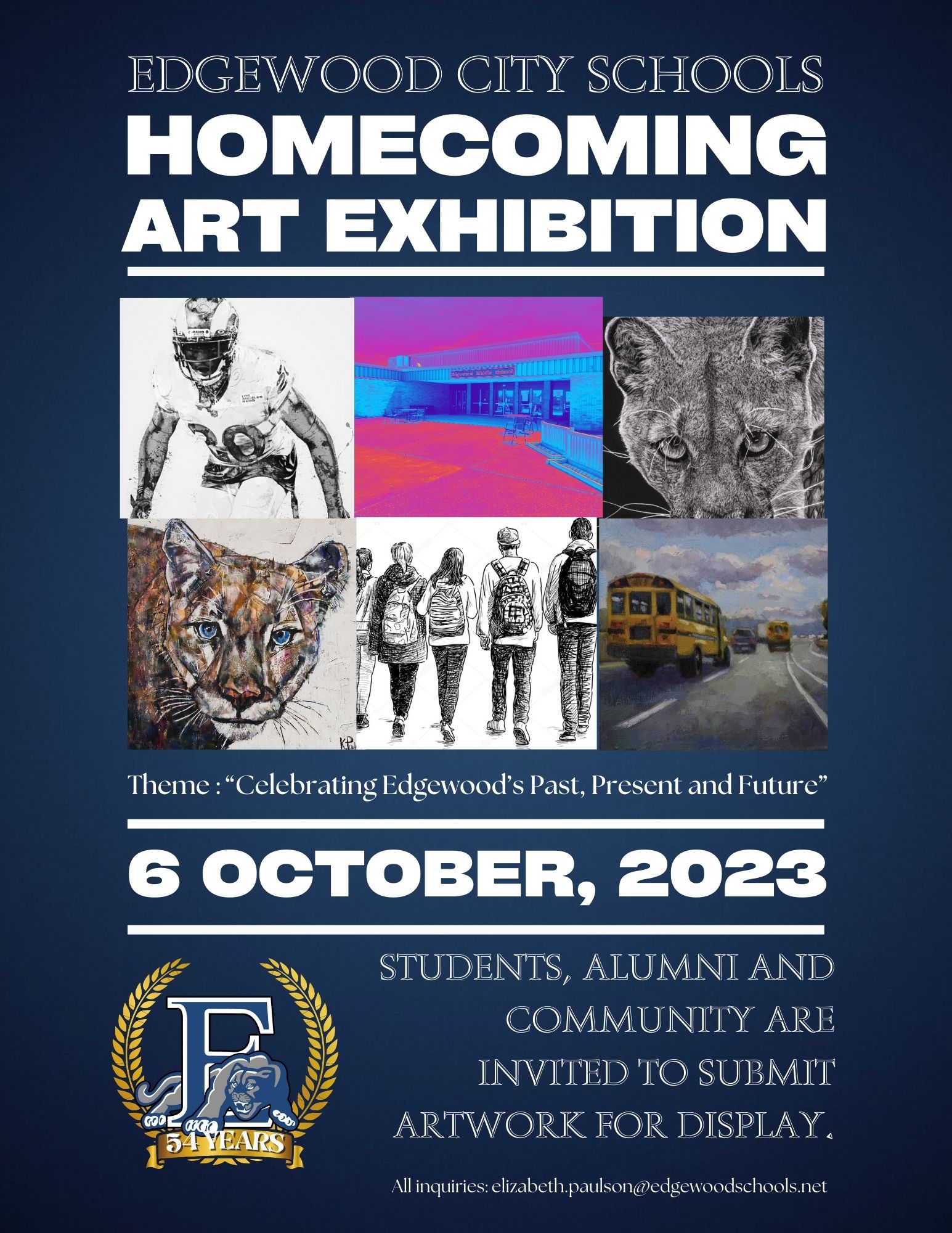 art expo details for October 6th, 2023 homecoming 