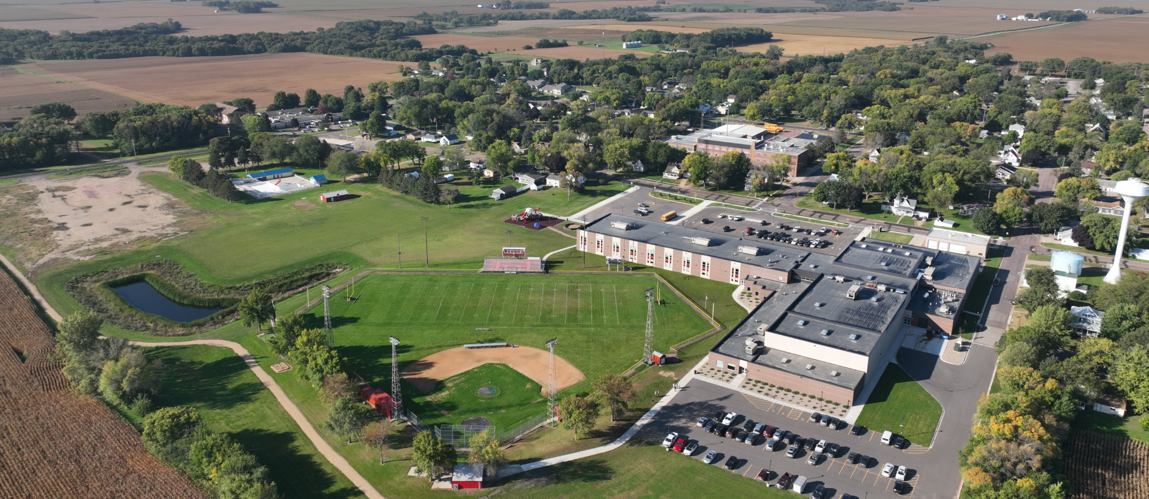 aerial campus view