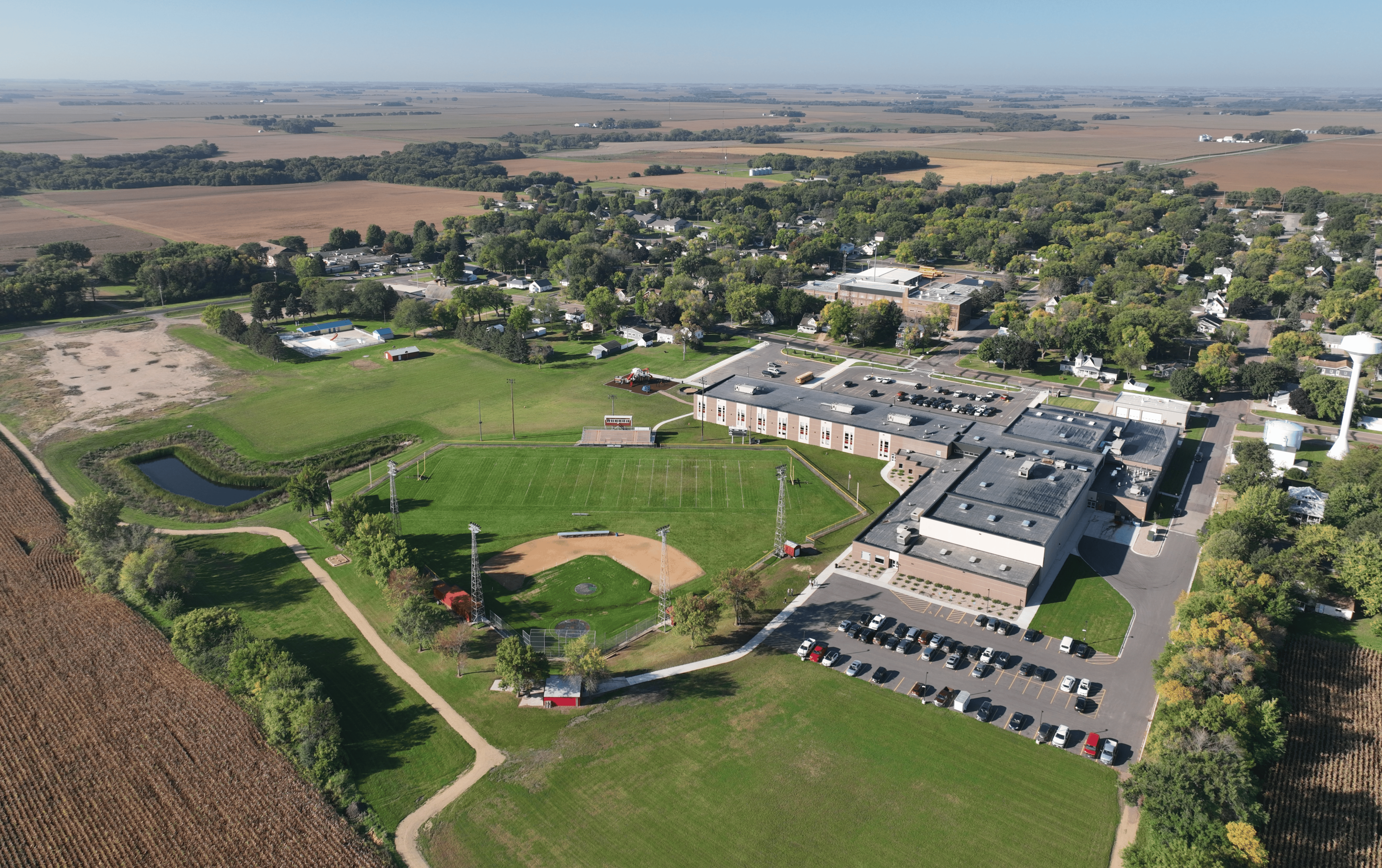 aerial campus view