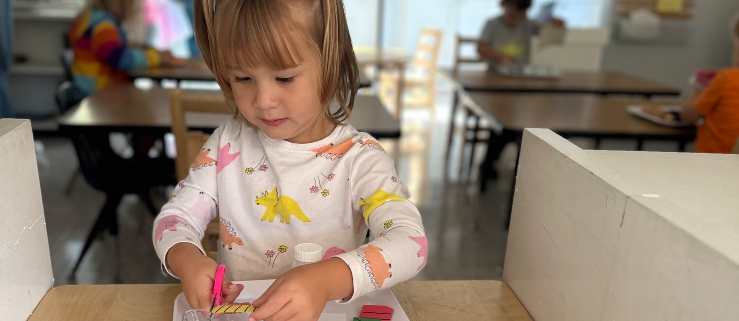 EC student using scissors