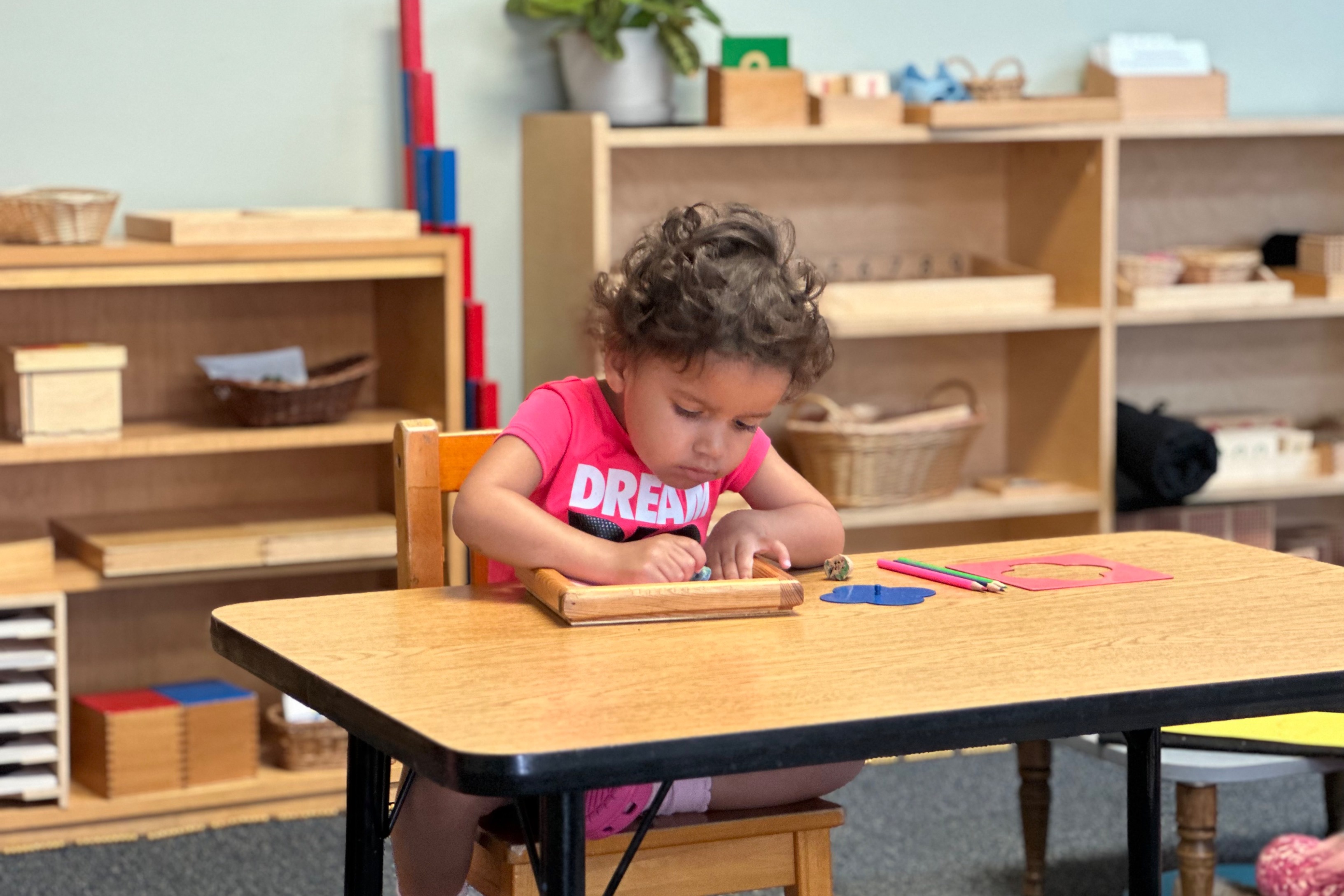 girl working at desk