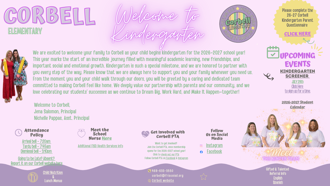 Welcome to Kindergarten