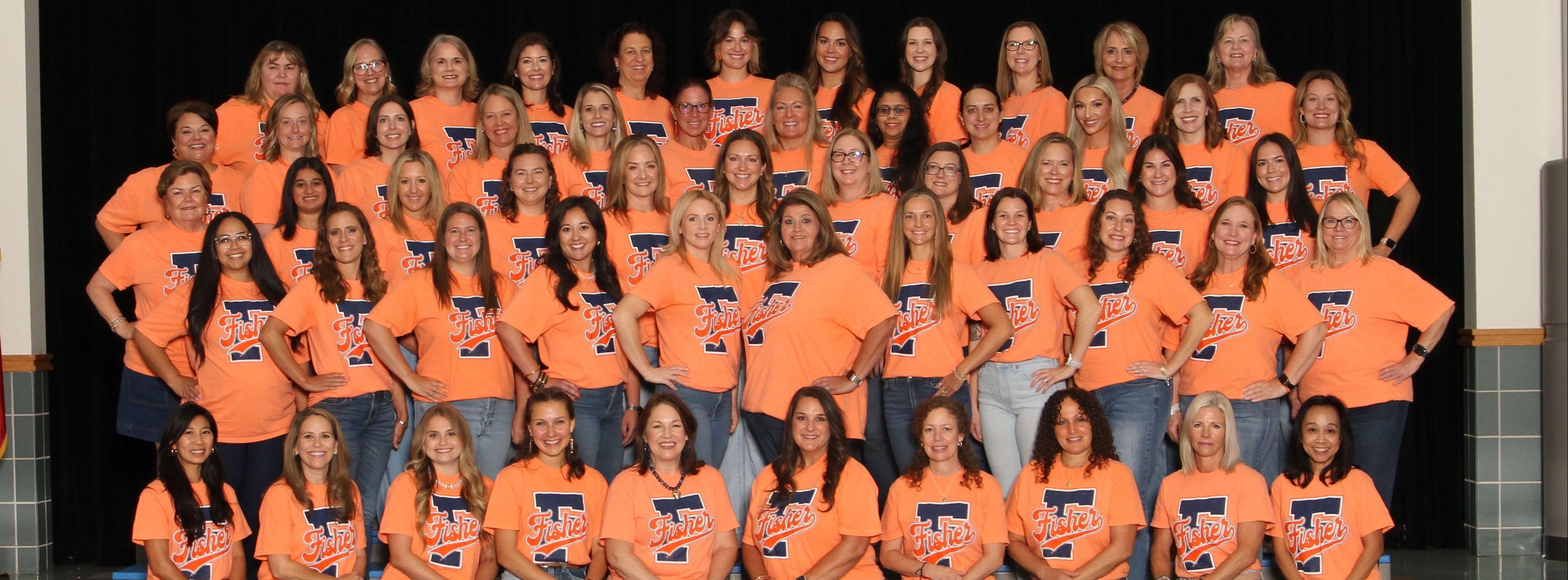 staff photo orange shirts