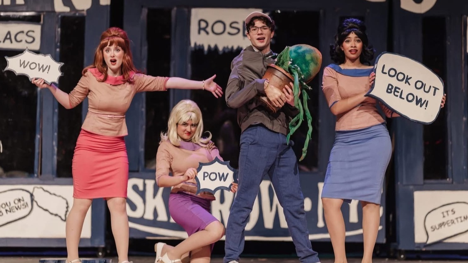 Warrior Theatre Students perform in "Little Shop of Horrors."