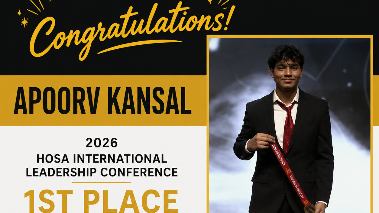Memorial Student gets 1st place honors in HOSA competition