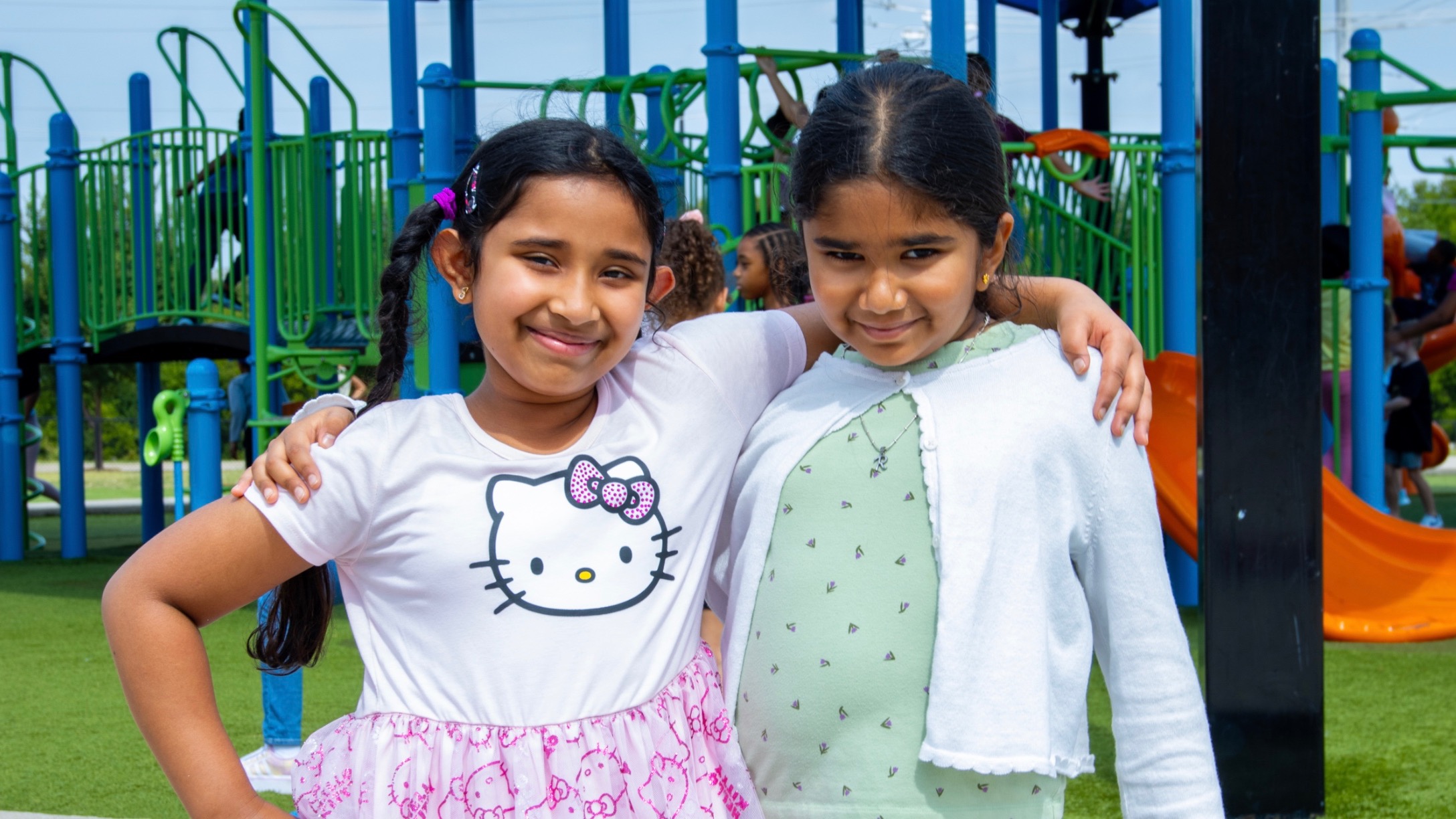 kids playing on playground