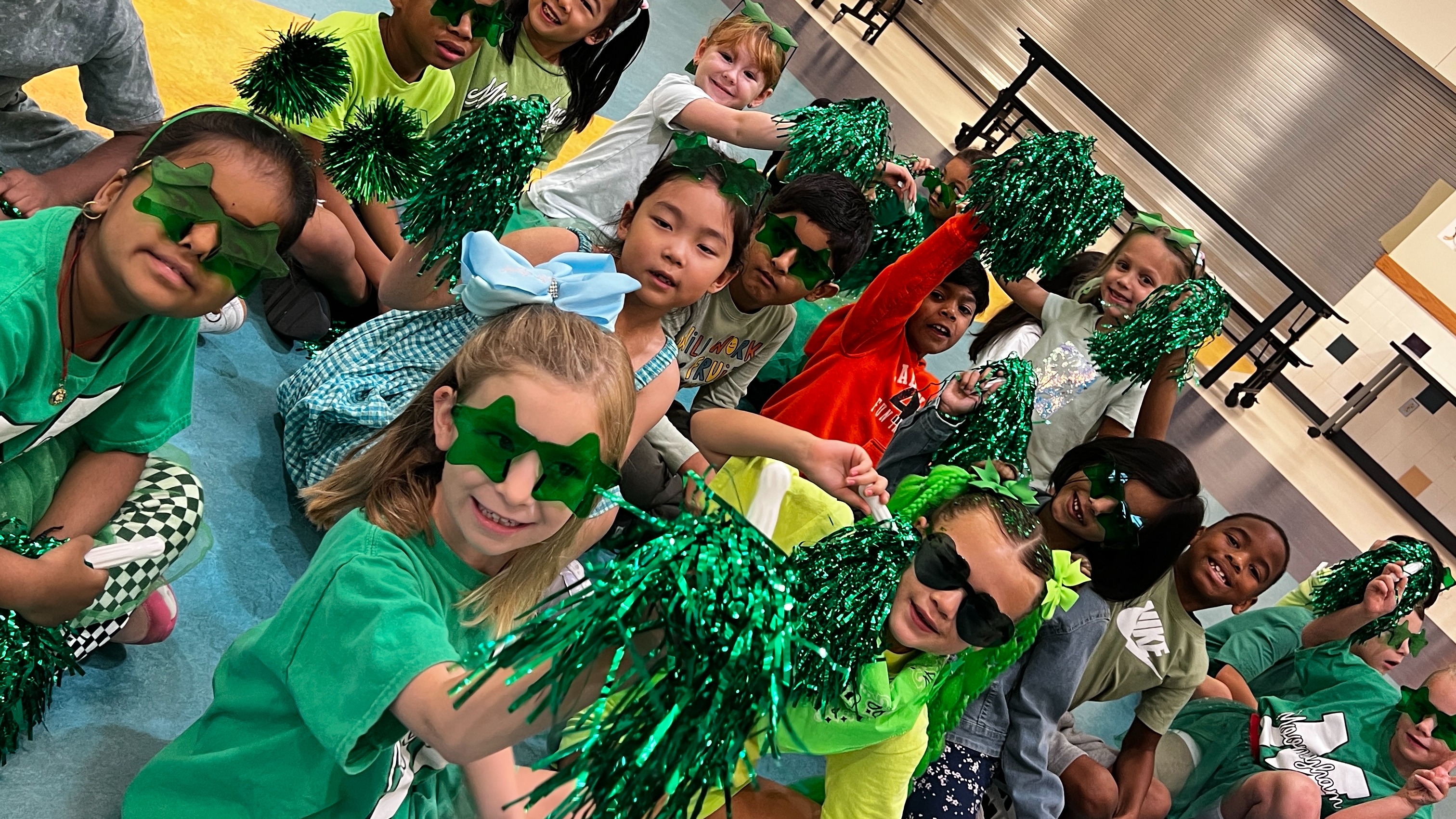 Students at an assembly