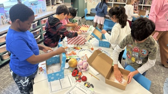 Students innovating out of different materials