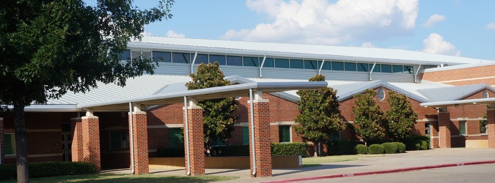 Front of school building