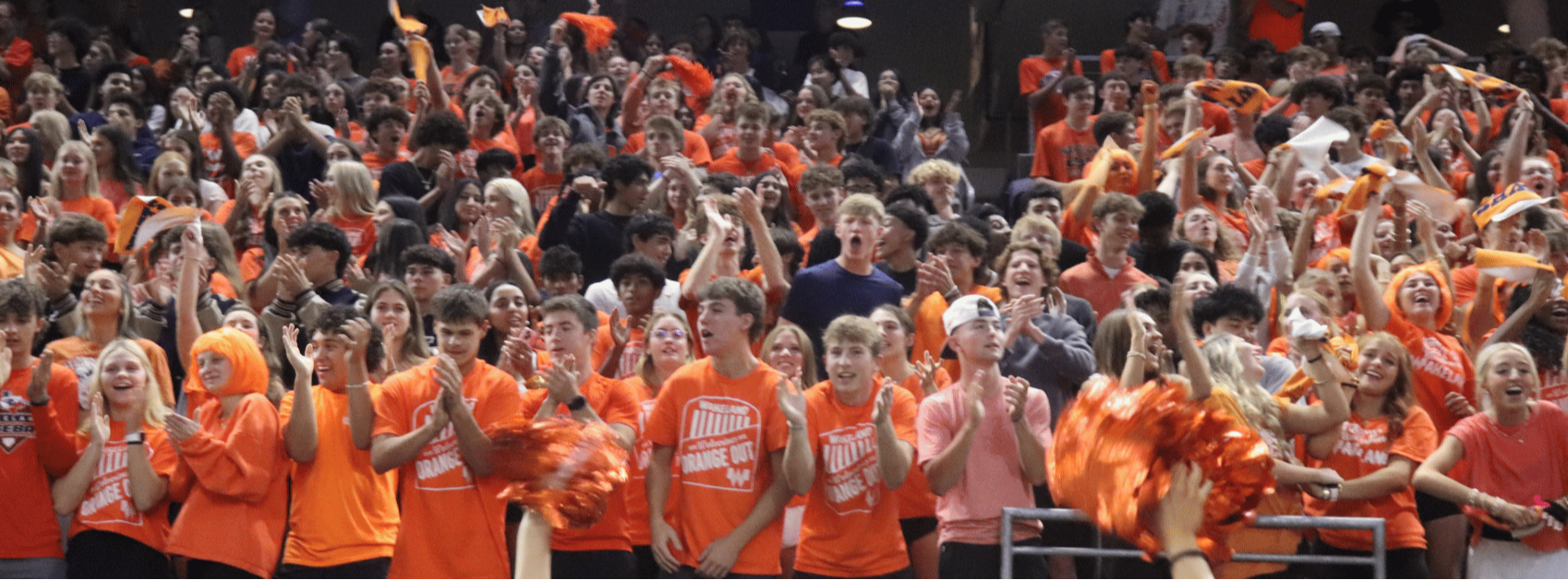 Student Section at Orange Out Football Game