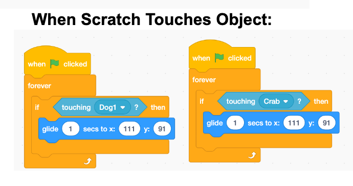 Scratch touches Objects