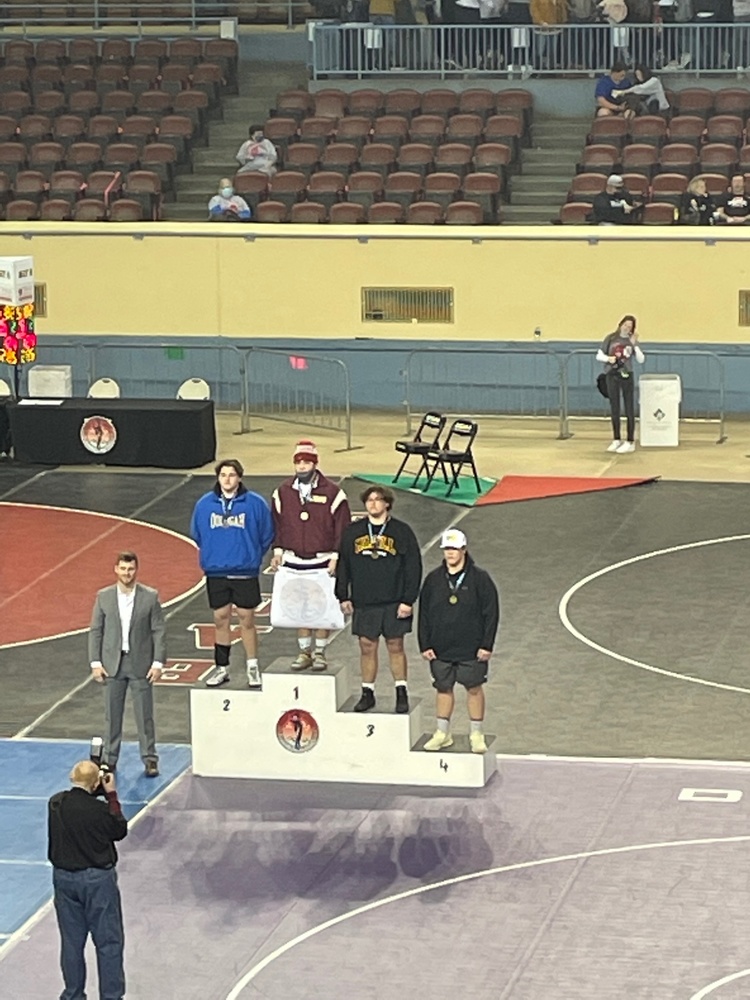 Gabe Grazier takes 2nd place at 4A State Wrestling Tournament.