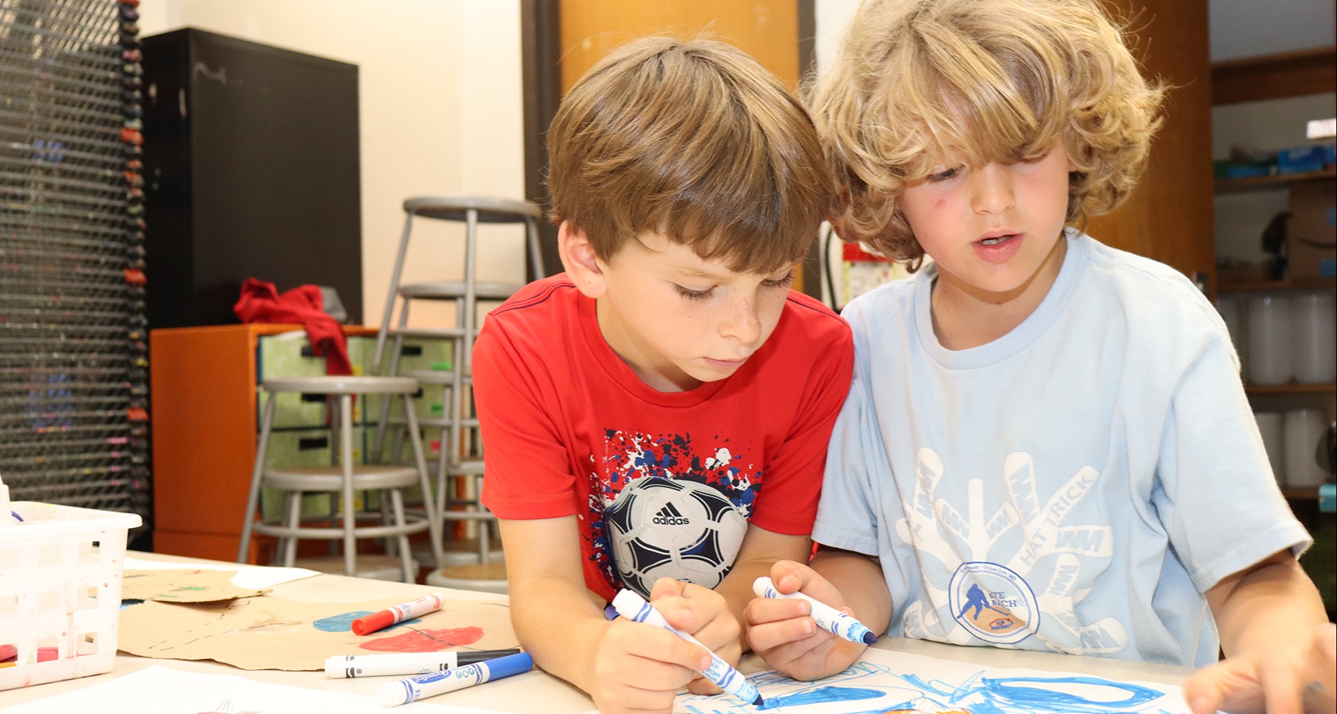 Two student working together