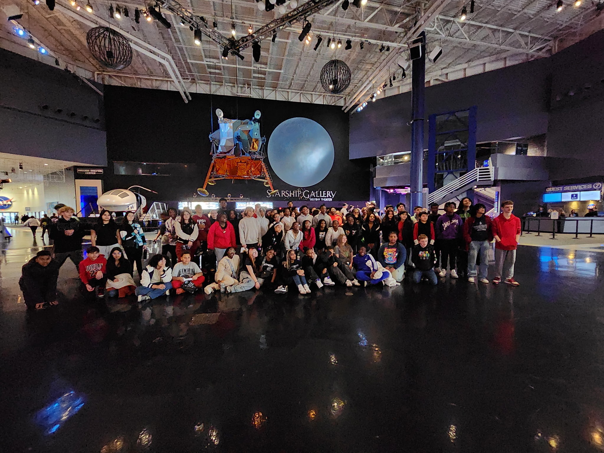 students on a NASA field trip