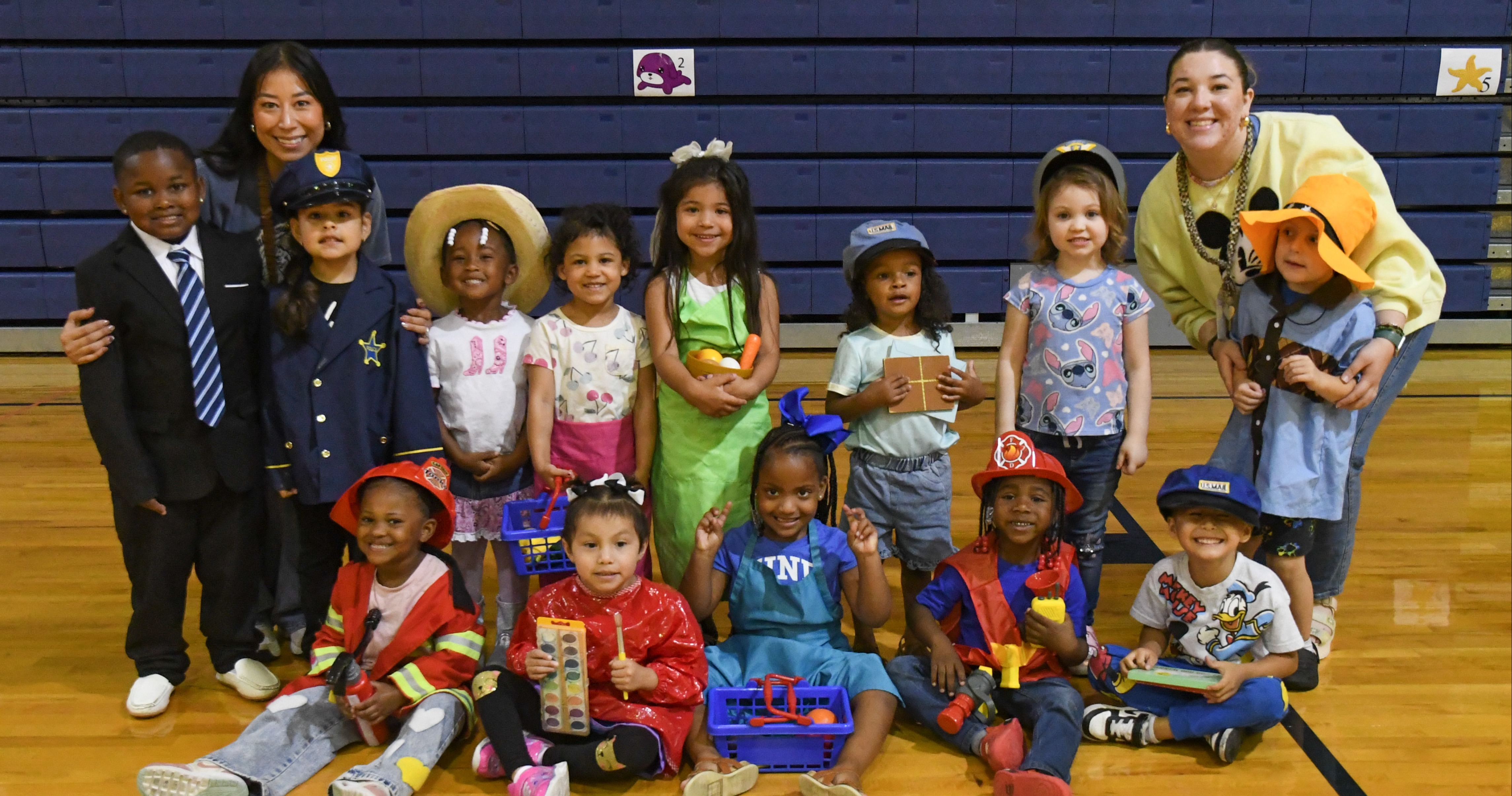 class dressed up for the career parade