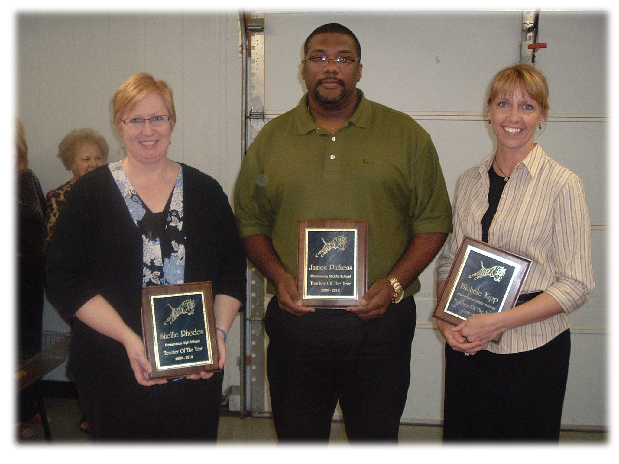 2009-2010 Left to Right: Shellie Rhodes - CHS, James Pickens - CMS, Michelle Kipp - AES & CPS