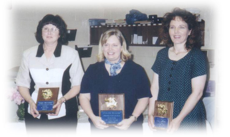 2002-2003 Left to Right: Debbie Mountford - AES, Michanne Summers - CMS & CPS, Kim McLain - CHS